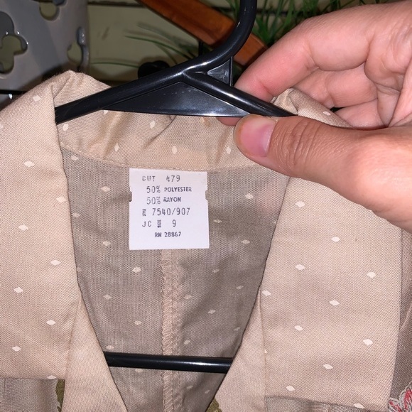 Vintage Deadstock Monsterra & Floral Print Short Sleeve Top & Midi Skirt Set M - Picture 2 of 7